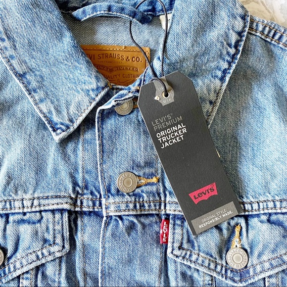 LEVI’S Original Trucker Jacket Denim Medium NWT - Picture 3 of 12